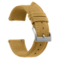 Waterproof Sailcloth Nylon Quick Release Sport Wristband - 22mm (Yellow)