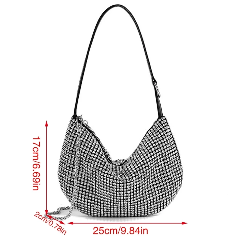 Women Top Handle Handbag Chain Shoulder Bag Crossbody Bag Clutch Bag