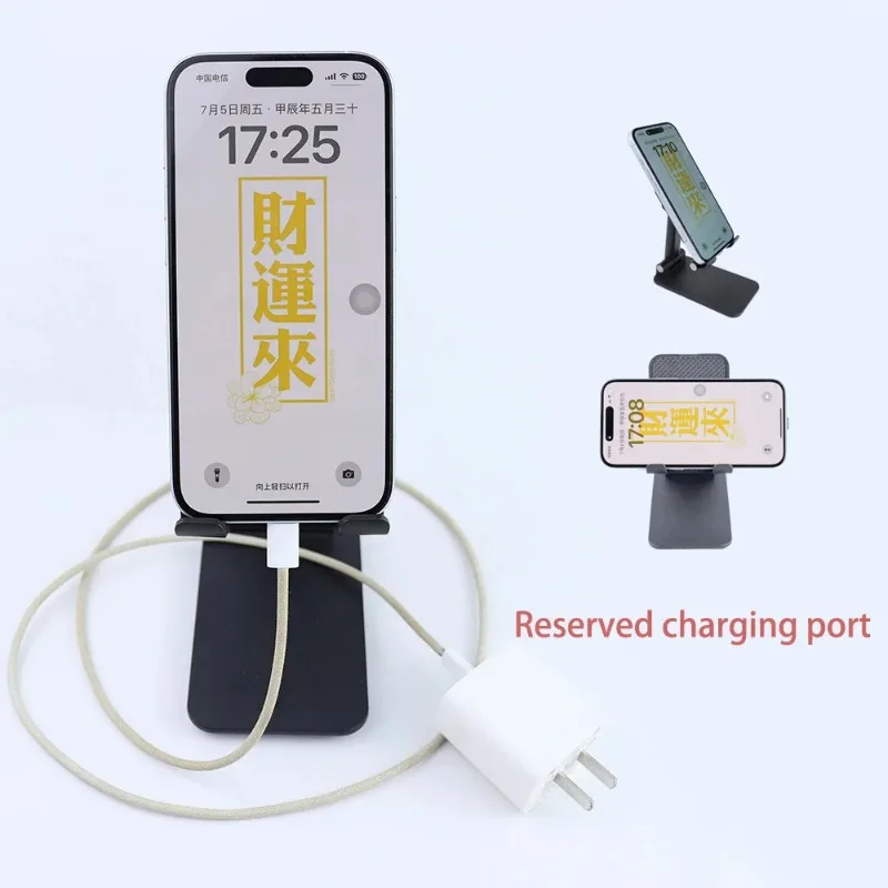Foldable Desktop Phone Holder with Cosmetic Mirror Mobile Bracket Adjustable Retractable Phone Support Lazy Cellphone Stand 10 S42df6977719044518e618ff245b0c5cfb