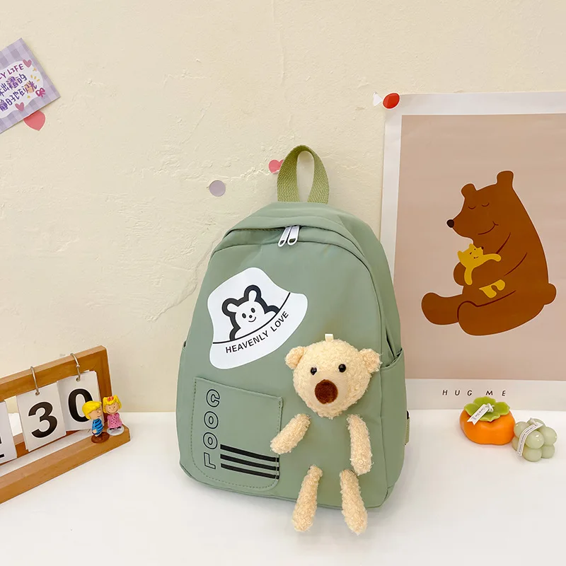 New Kindergarten Schoolbag Fashion Cute Cartoon Bear Backpack for Boys and Girls Casual Lightweight Backpacks Children Gift