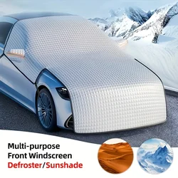 Enhanced Car Windshield Cover - All - Weather Protection and Sunshade Shield (Silver)
