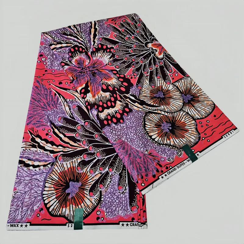 Item No.W3-4 Make to order super holland wax block prints fabric with glitter