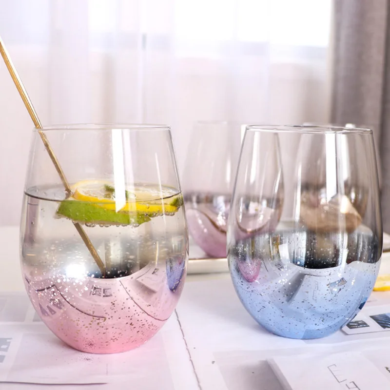 Star Sky Crystal Glass Cup, , Good Thing Recommended, Egg Shape, Coffee, Juice, Beer Cup, Valentine's Day Gift