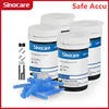 200/100/50PCS for Safe-Accu Sinocare Blood Glucose Test Strips and Lancets for Diabetes Tester