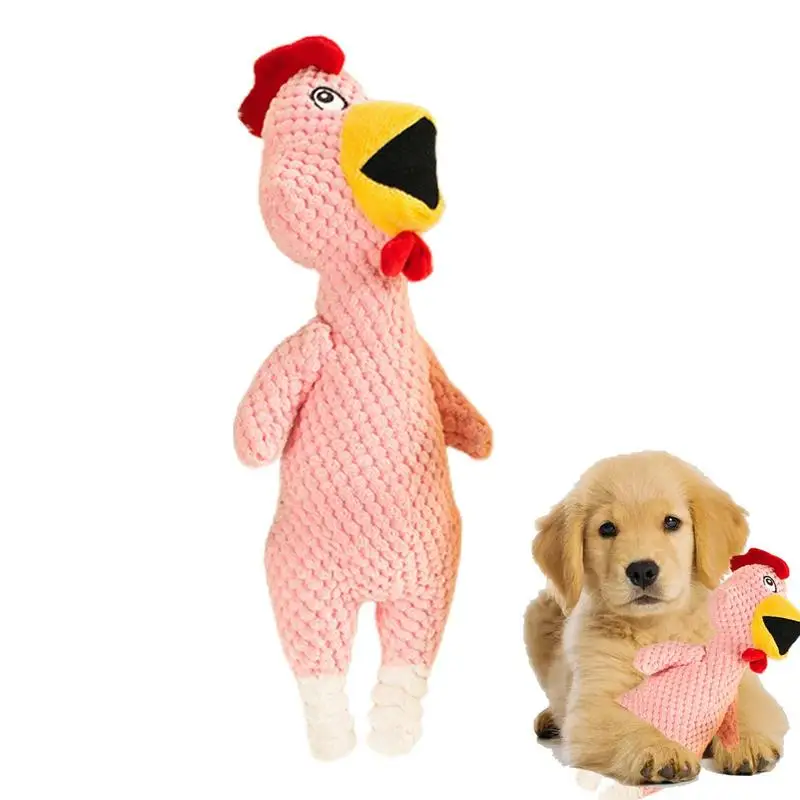 

Dog Plush Sounding Chew Toy Pets Relieve Boredom And Scream Chicken Toys Interactive Squeak Funny Cute Dog Toy Puppy Chew Toys
