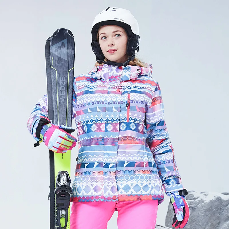 -30 Degree Winter Women Ski Jacket Snow Coat Waterproof Warm Skiing Coat Outdoor Sports Snowboarding Jacket Clothing Windproof