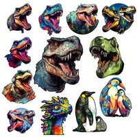 Dinosaurs Montessori Game Animal Wooden Puzzles Game Boy 3d Wooden Puzzle Adults Christmas Board Games for the Whole Family Diy 1