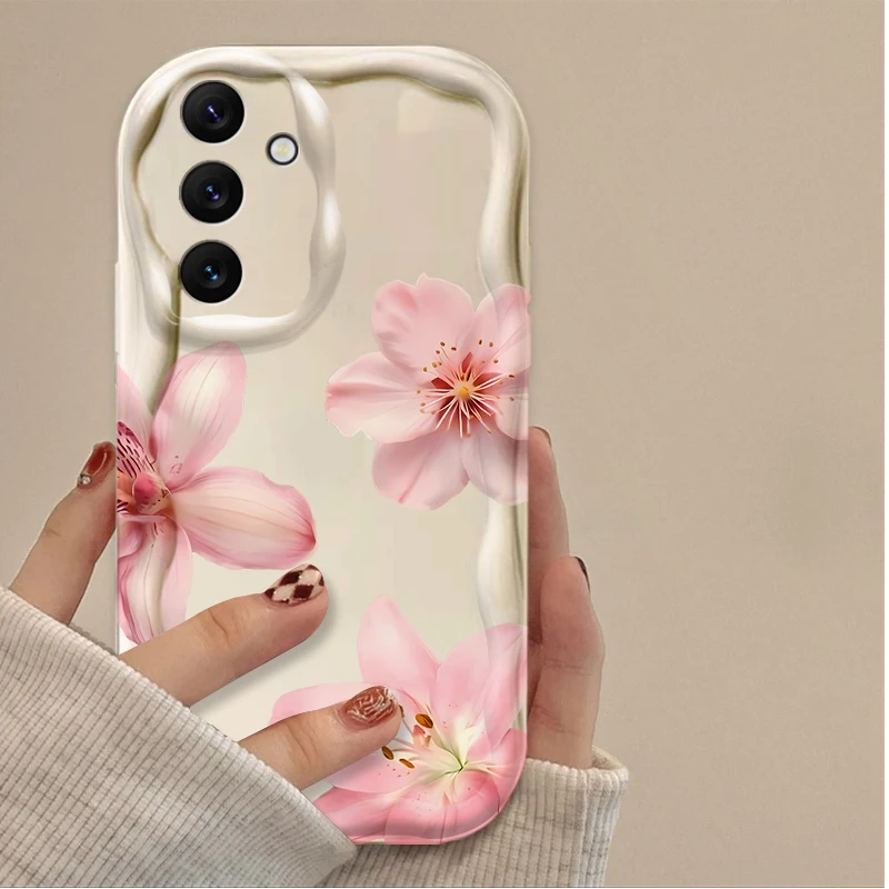 Pink Trumpet Flower Design Phone Case