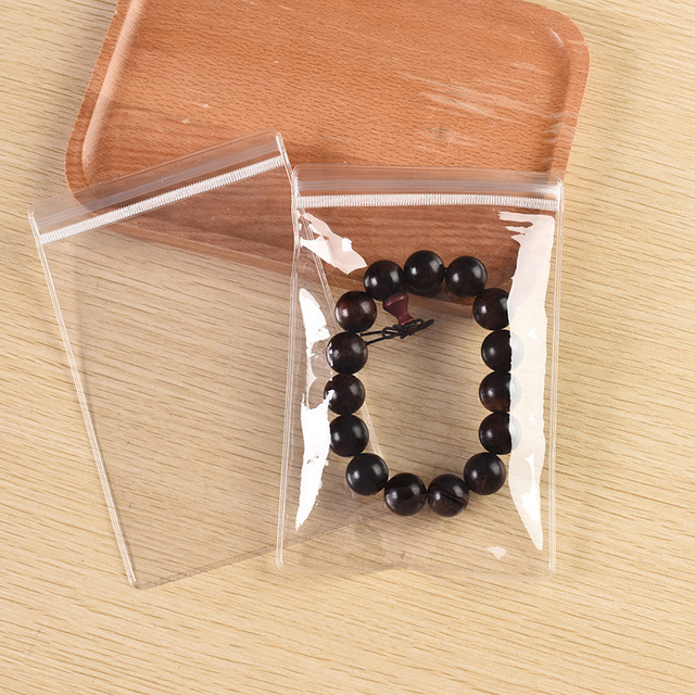 Pcs PVC Jewelry Packaging Transparent Storage Bags Dustproof Antioxidation Multi Size Sealed Manager Self Sealing Packaging