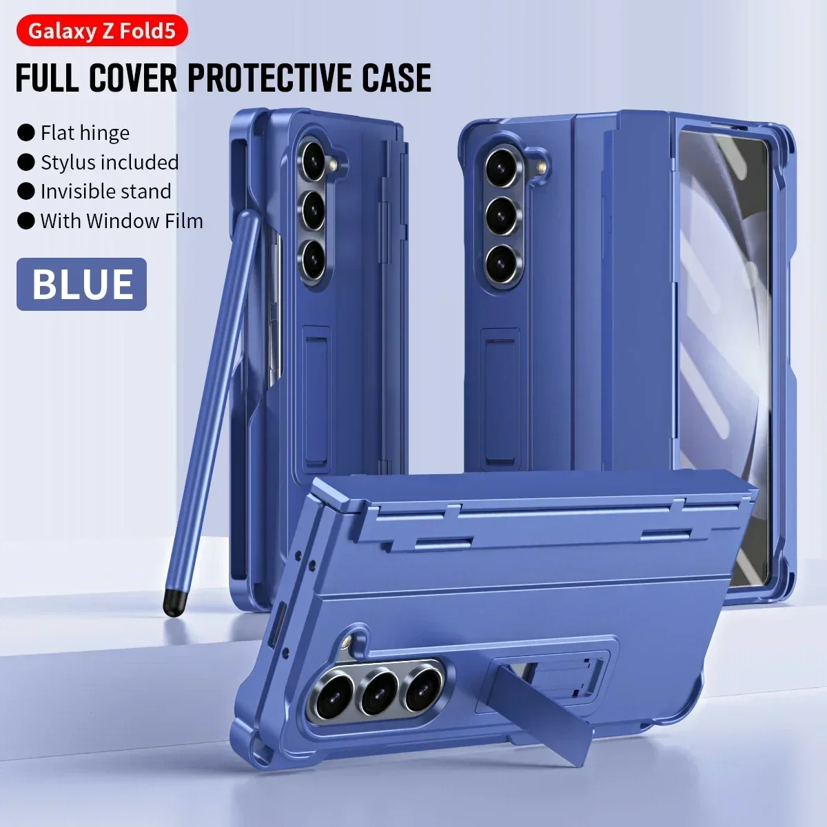 Premium Folding Stand Case with Pen Slot & Tempered Film Cover - Enhanced Protection