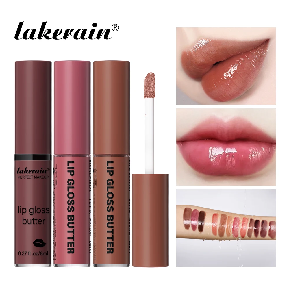 Butter Non-stick Cup Gloss Lip Gloss Moisturizing Mirror Lip Gloss Lasting Color Lip glaze Dye Lip Liquid Makeup For Women 8ml