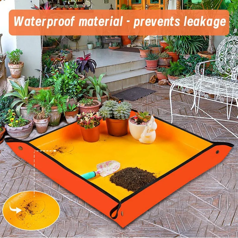 

3Piece Repotting Mats 26.8 X 26.8Inch PE For Indoor Plant Transplant Control Mess Best Gardening Gift For Plant Lovers