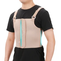 Men Rib Injury Belt Chest Binder, Chest Brace Chest Compression Suppor Rib Bandage Wrap for Sternum Injuries 1