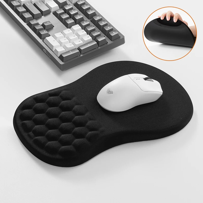 Tapis de souris ergonomique avec support de poignet, mousse à mémoire de forme antidérapante et hautement élastique, confortable et durable pour PC/ordinateur portable, usage domestique/bureau
