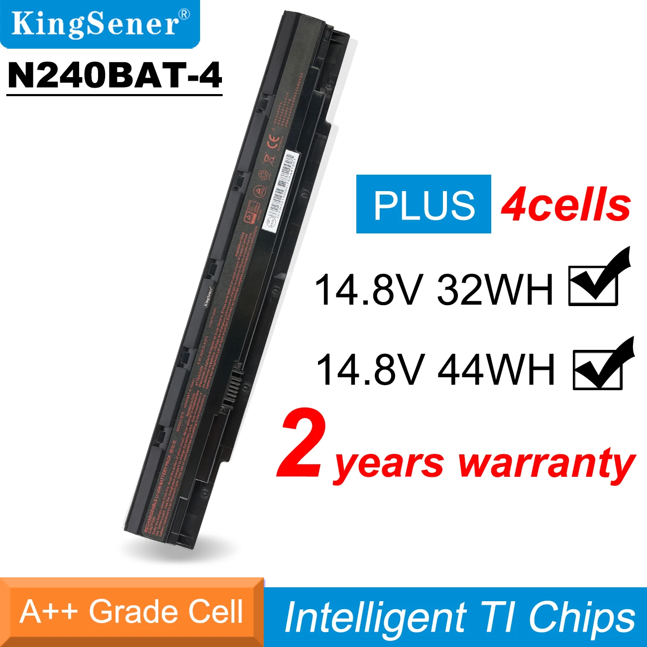 Bateria do Portátil de Kingsener 14.8v N240bat4 para Clevo N250lu N250ju N240bu N240ju para Sager Np3240 687-n24js-42l3 697-n24js42l2
