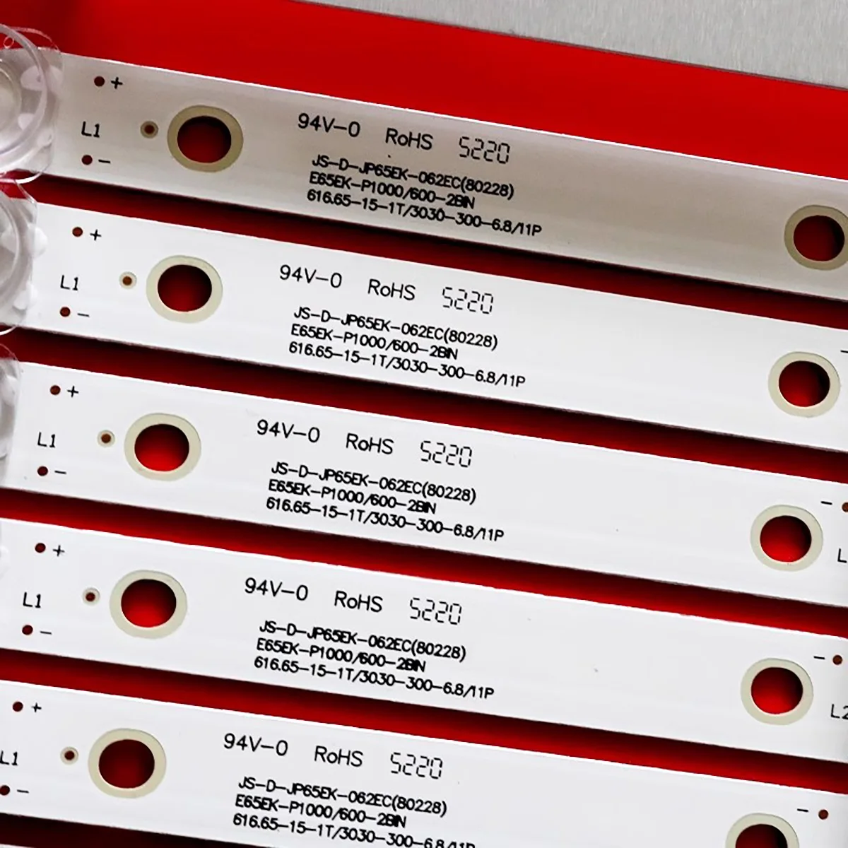 617mm 6V 2W TV Backlight Led Strip For TCL 65inch JS-D-JP65EK