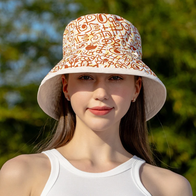 

Bucket Hat String Women Sun Protection Summer Beach Reversible Wide Brim Cap Outdoor Accessory For Fishing Holiday Sports