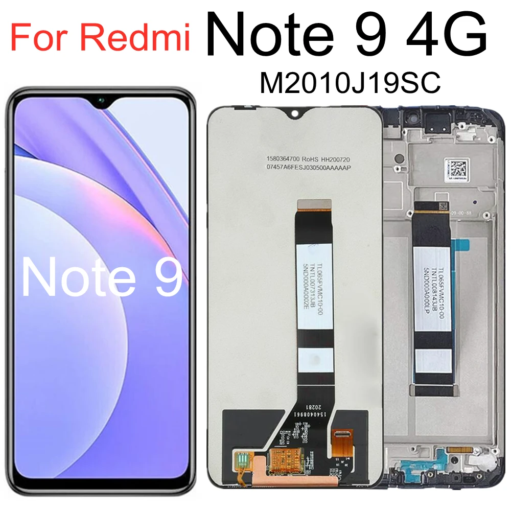 Per Xiaomi Redmi Note9 4G Display LCD Touch Screen nota 9 sostituzione del  gruppo per Redmi 9T LCD Display LCD - AliExpress
