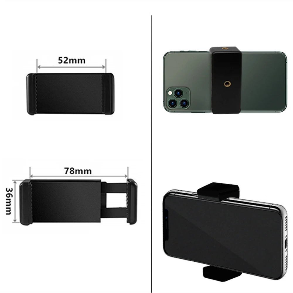 Tripod Stand Phone Clip 1/4 Inch Screw Hole Holder For Tripod Mobile Smart Phone Universal Accessories Stand Mount phone tripod mount
