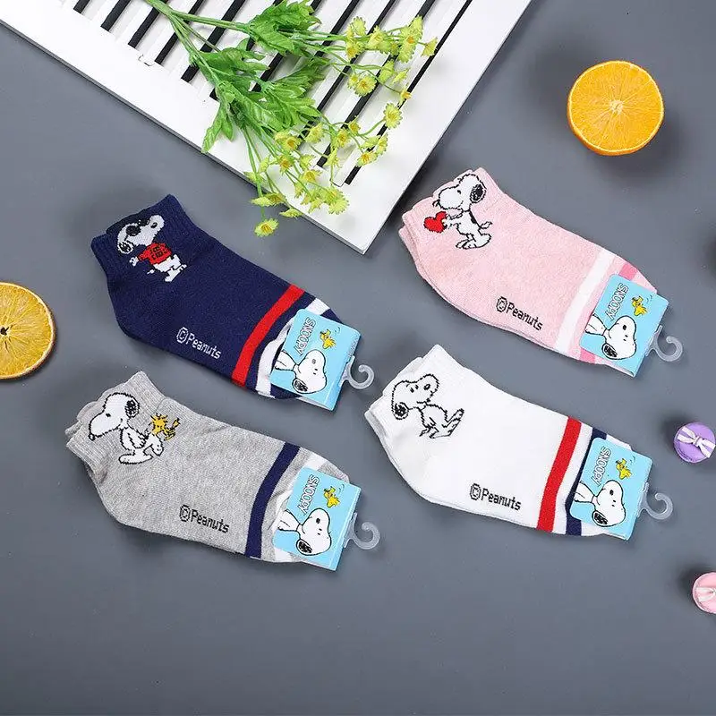 

Милые милые носки для Снупи, детские носки, вязаные носки, хлопковые носки, вентилируемые милые Мультяшные детские игрушки, подарок для друга, подарок на день рождения