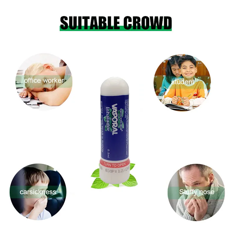 

1/3pcs Nasal Essential Oils Inhaler Relieve Headache Refresh Nose Cold Cool Dressing Summer Mint Flavor Nose Cooling Oil