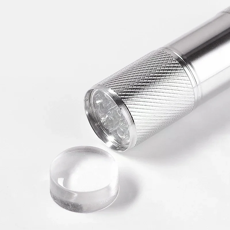 네일 램프 미니 UV 휴대용 실리콘 LED 램프 네일 플래시라이트 네일 스탬퍼 빠른 건조 램프 실리콘 핸드헬드 LED 매니큐어 램프