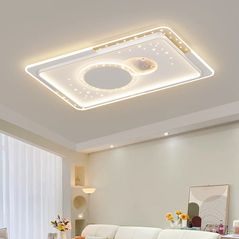 

Светодиодный потолочный светильник для гостиной, роскошная прямоугольная люстра в спальню, современное минималистичное освещение для помещений, декоративная лампа