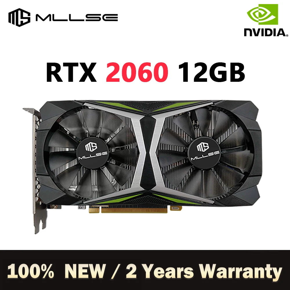 Mllse Rtx 2060 12G Placa De Scheda Grafica Per Videogiochi Gddr6 192Bit Pci Express 3.0X16 Nvidia Geforce Gpu Rtx 2060 Gioco Da 12Gb