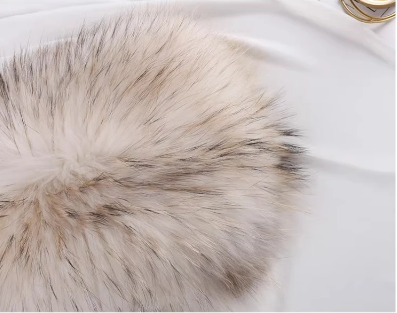 Neue Frauen Natürliche Fuchs Pelz Schal Schal Weibliche Warme Gestrickte Hohe Elastische Wraps Schulter Wärmer – Detail 14