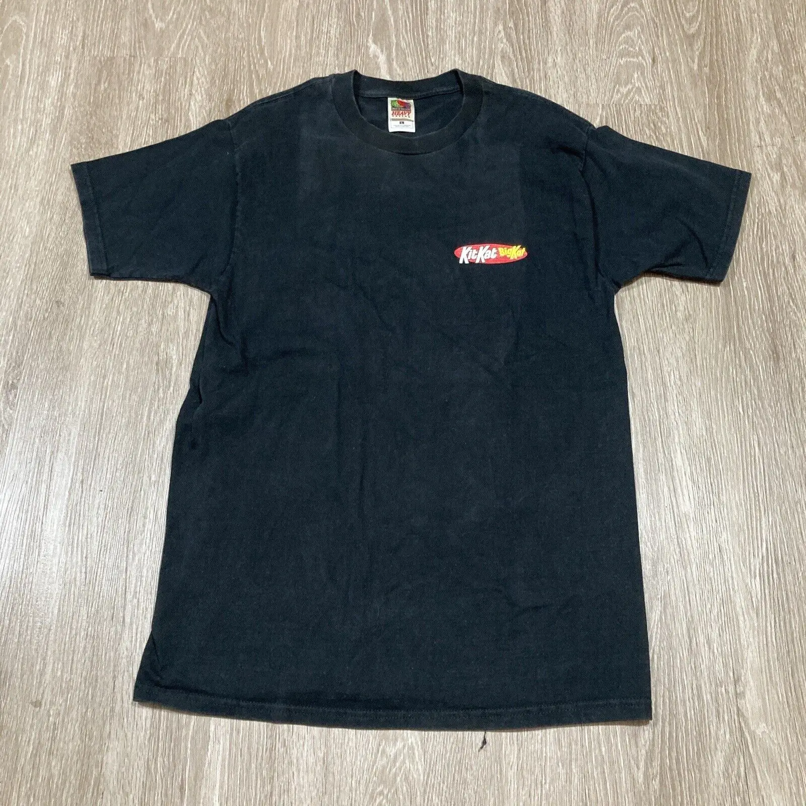 Vintage Kit Kat Shirt Large Anni '90 00S Big Kat Chocolate Promo Tee Maniche Lunghe