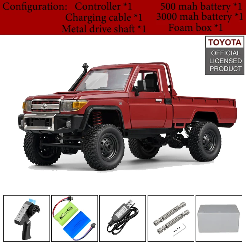 RC Crawler 4x4 Car  MN82S 2.4G Climbing Buggy Professional with LED Light Full Scale Remote Control Cars Toys for Boys Gift 4