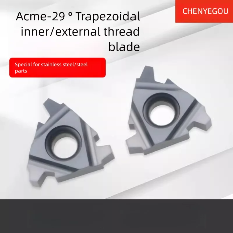 Trapezoidal Thread Insert 10PCS 29° Trapezoidal Internal & External Thread Turning Inserts 16ER ...