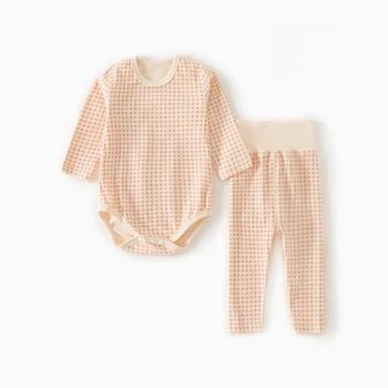 AYNIGIELL 0-18 أشهر الخريف الشتاء ملابس اخلية حرارية دعوى مجموعة ملابس الطفل الفتيان الفتيات بيجامة مجموعات طفل ملابس خاصة دافئة 2