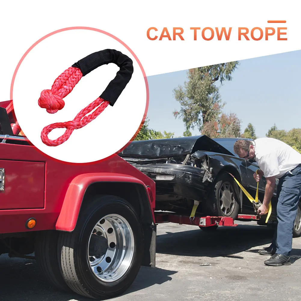 Synthetic Recovery Tow Strap Polyethylene Wear Resistant SUV Towing