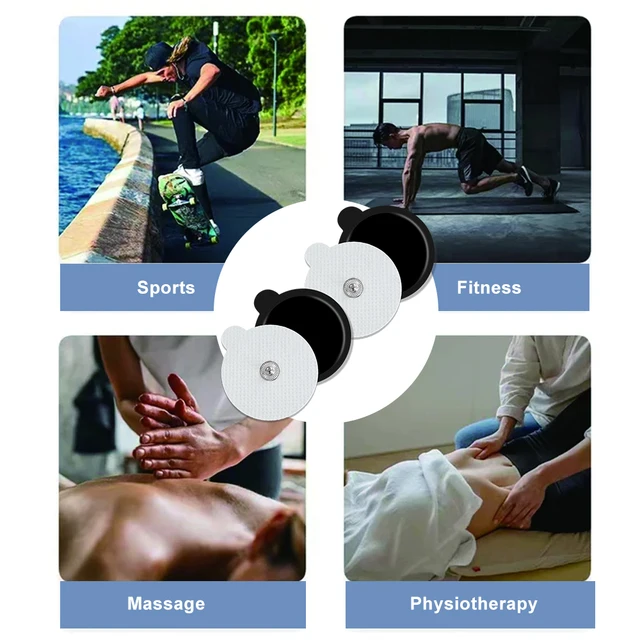 Reusable Tens Electrode Pads Electrostimulation Patches Acupuncture Physiotherapy Ems Nerve Muscle Stimulator Gel Sticker 6