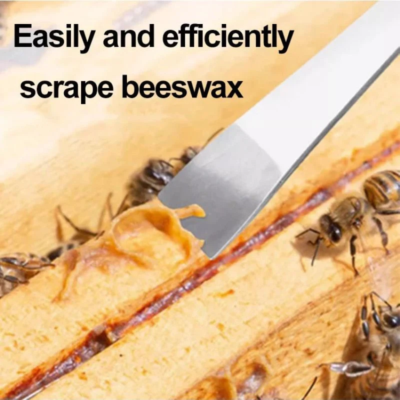 Honey Cutter Crowbar Scraper 3 in 1 Tool Stainless Steel Honey Scraping Knife Beekeeping Beekeeper Cutting Scraper Apicult
