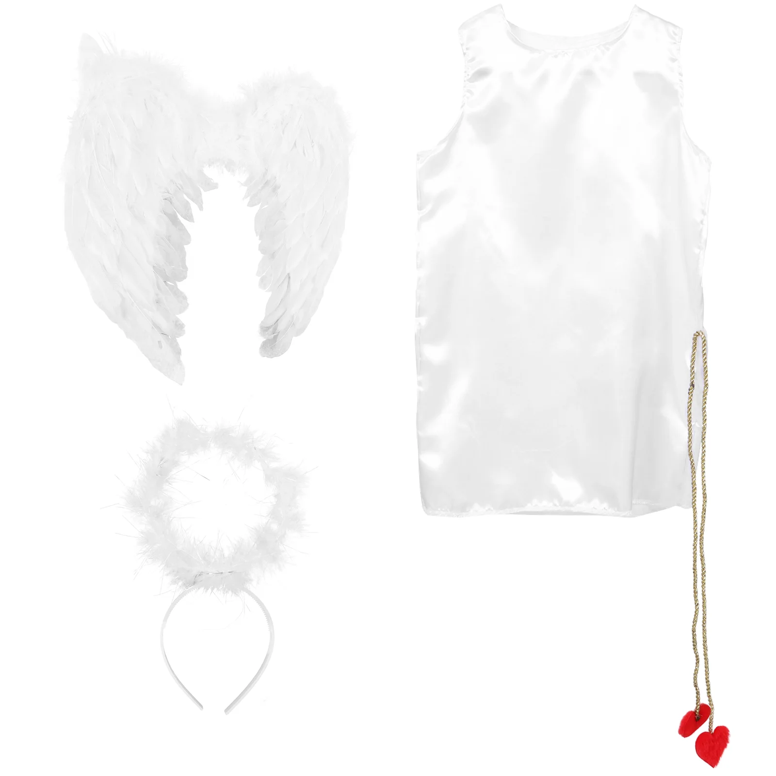 

Valentine's Day Outfits Cupid Costume for Kids Kit Children's Costumes/dance Toddler Cosplay and Wing Polyester Party Headband