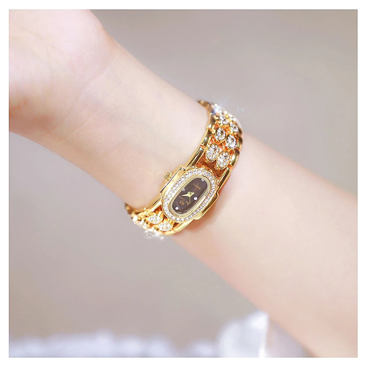 Orologi da donna alla moda, bracciale in oro, orologio al quarzo in acciaio inossidabile, orologio da donna vintage, orologi da polso con diamanti, regali_voghion.com