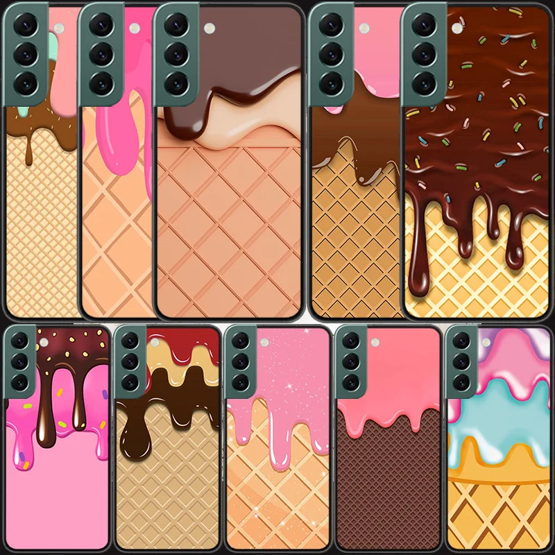 Summer Cream Chocolate Fruit Ice Cream Phone Per Samsung Galaxy S20 Fe S21 Plus S22 S23 S24 Ultra Case S10 S10E S9 S8 S7 Edge Co