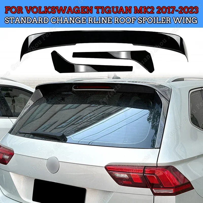 

Боковой спойлер для заднего стекла и спойлер на крышу для VW Tiguan MK2 2017-2023, тюнинг крыла, глянцевый черный корпус из АБС, аксессуары для стайлинга автомобиля