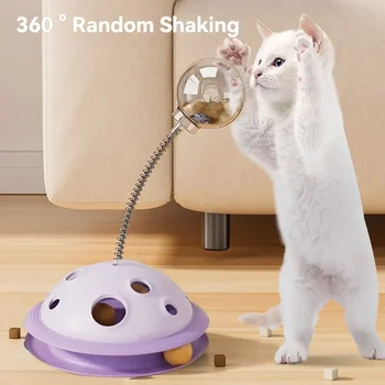 Solid Color Planet Digging Holes And Leaking Food Educational Toys Cat Snack Dispenser Interactive Cat And Dog Toys 1