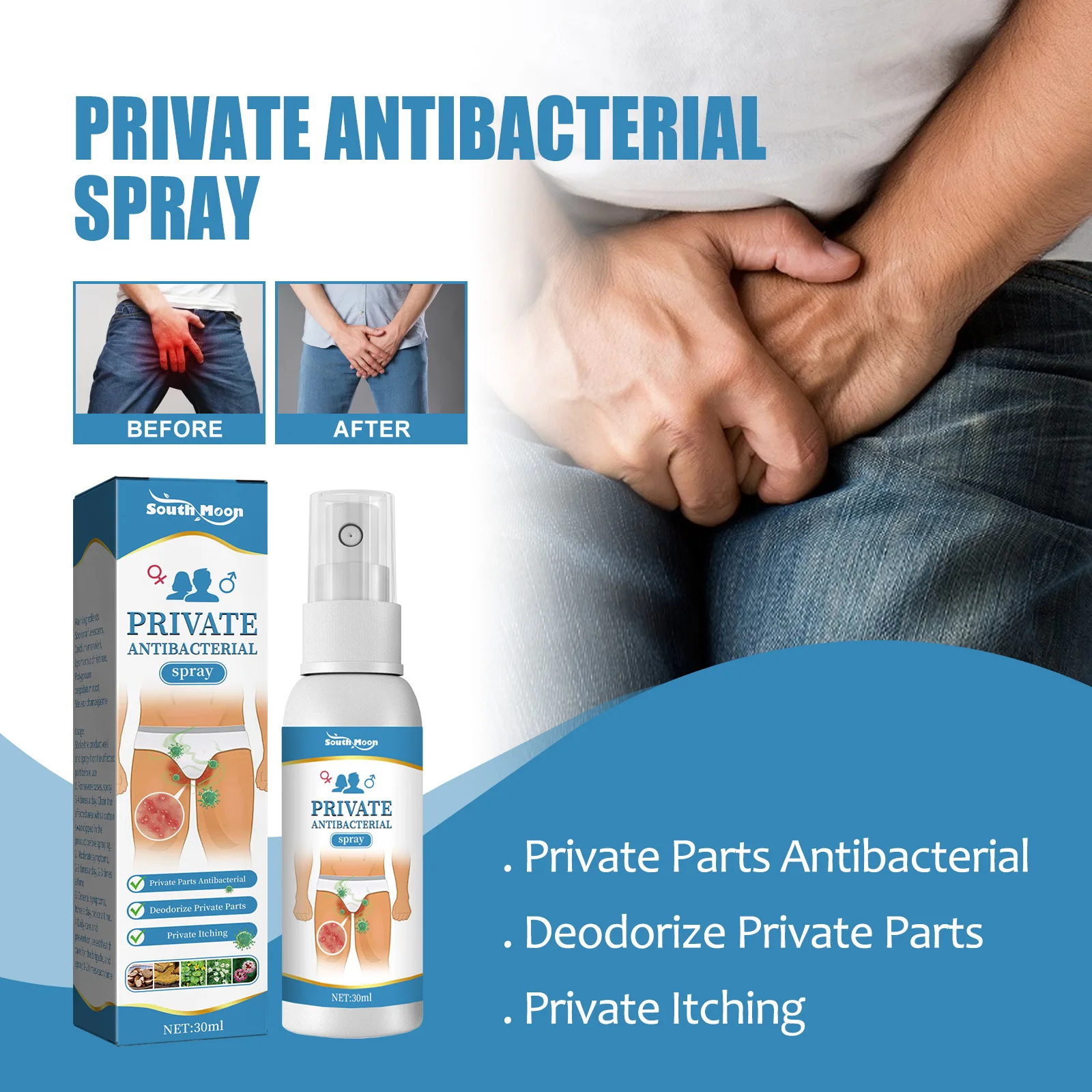 Psoriasis Treatment Spray Treat Eczema Dermatitis Relieve Itchy Thigh Antipruritic Genital Antibacterial Liquid