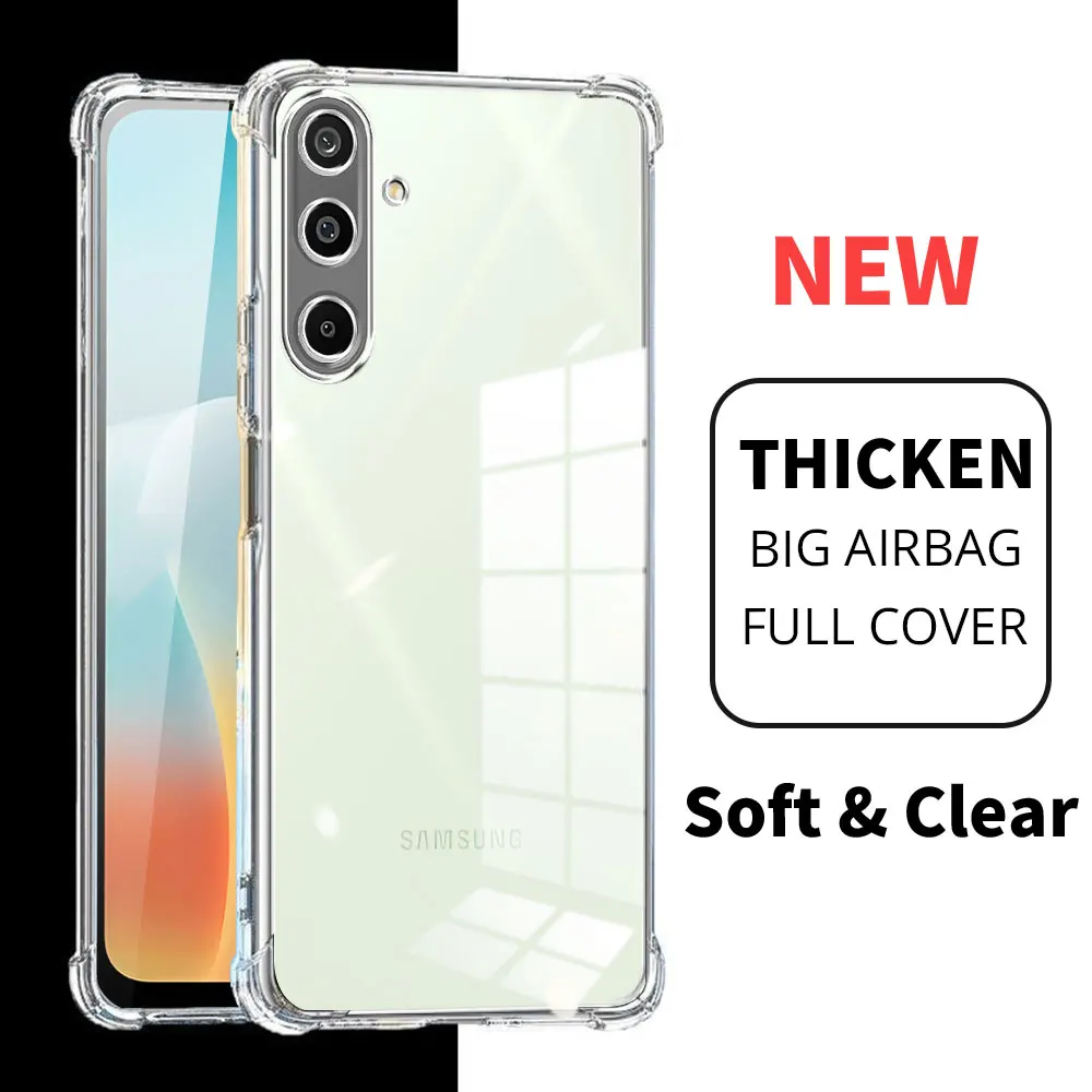 Shockproof Clear Soft Silicone Phone Case - Durable Protective Bumper Cover
