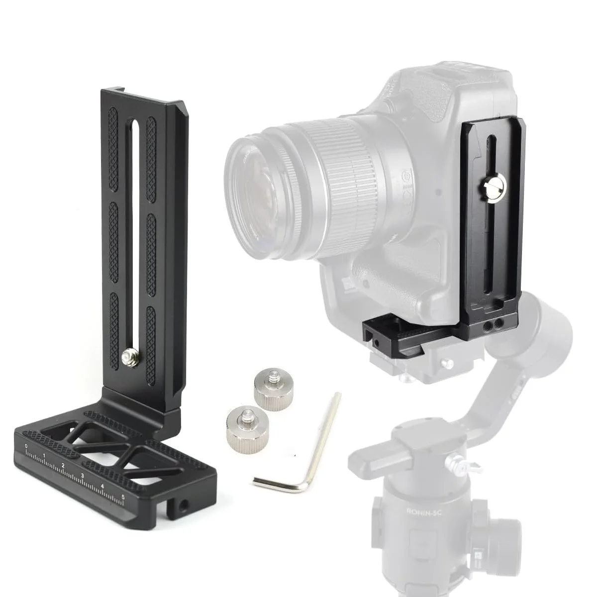 Ronin-SC 수직 장착 플레이트, 카메라 알루미늄 합금 퀵 릴리스 L 플레이트 DJI Ronin SC 핸드헬드 짐벌 스태빌라이저용