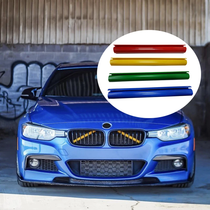 Car Front Grille Cover 2Pcs Car Front Grille Trim Strips Cover Frame Stickers For BMW F10 E60 F30 F32 F20 F22 F06 F12 F02 F25 F26 G20 G30 G01 G05 F48