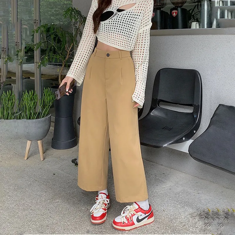 Spring Autumn New Fashion Casual Loose Women Pants Woman Female Girls  Japanese Wide Leg Pants Dropshipping Cheap Wholesale