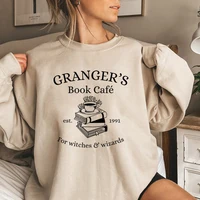 HP Granger Book Cafe Sweatshirt Magic Wizard Shirt Witch School Sweater Bookish Tee Fall Sweatshirts Birthday Gift for Lover 1