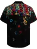 Musical Notes Vintage Casual Men's Shirt Button Up Shirt Party Evening Daily Vacation Summer Short Sleeve tops Polyester Shirt 2