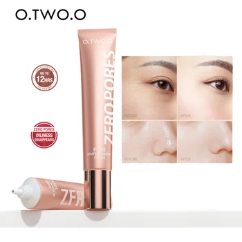 O.TW O.O 보이지 않는 모공 페이스 메이크업 프라이머, 부드러운 수분, 오일 컨트롤, 화이트닝 베이스, 메이크업 페이스 크림, 20ml