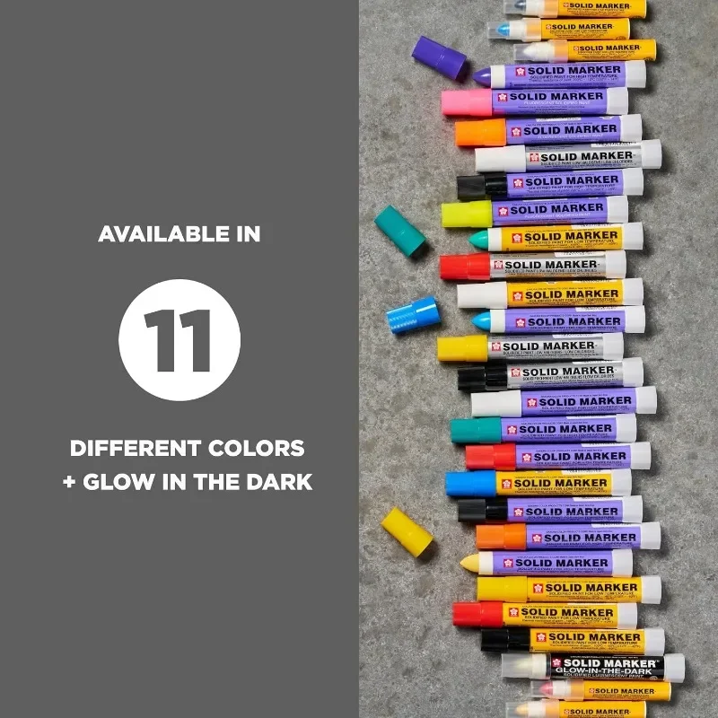 1PC Sakura Solidified Paint Solid Marker 14 To 392 Degrees F, White, Non-Toxic Waterproof Permanent Paint Marker Mark Anything 4